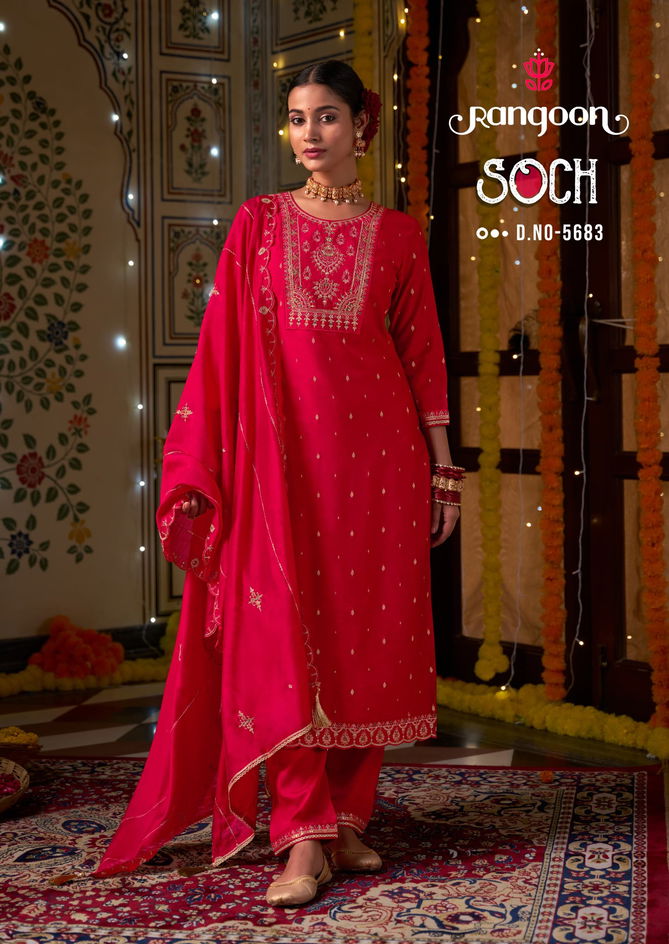 Soch By Rangoon Viscose Jacquard Readymade Suits Wholesale Shop In Surat